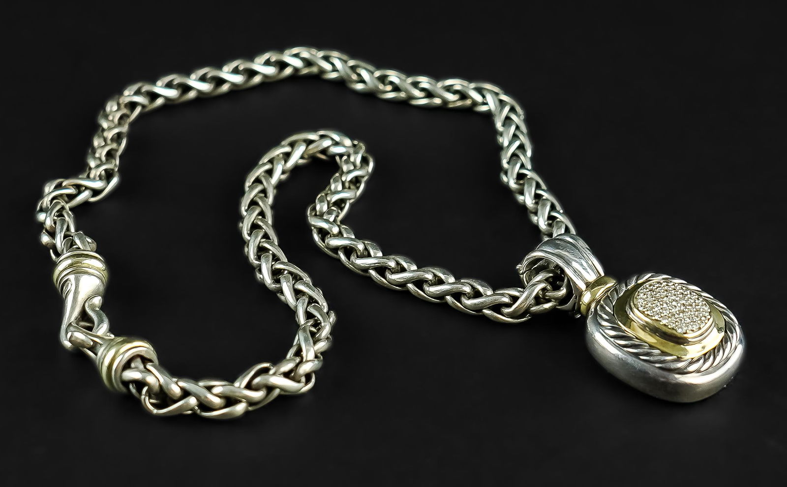David Yurman 18k, Diamond,& Silver Pendant (1 of 4)
