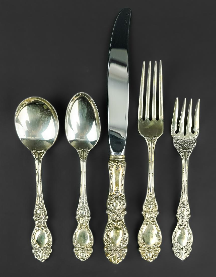 40 pcs. Wallace Lucerne Sterling Silver Flatware (1 of 3)