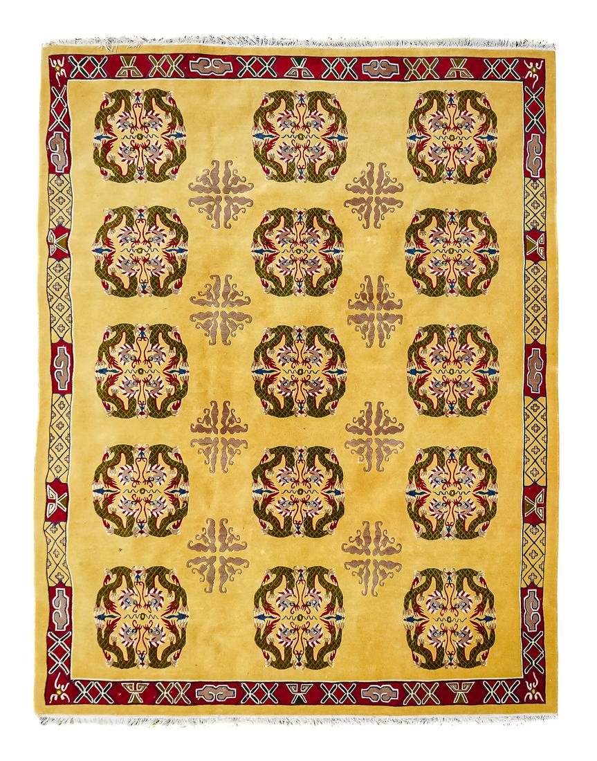 Contemporary Tibetan Dragon Carpet (1 of 2)