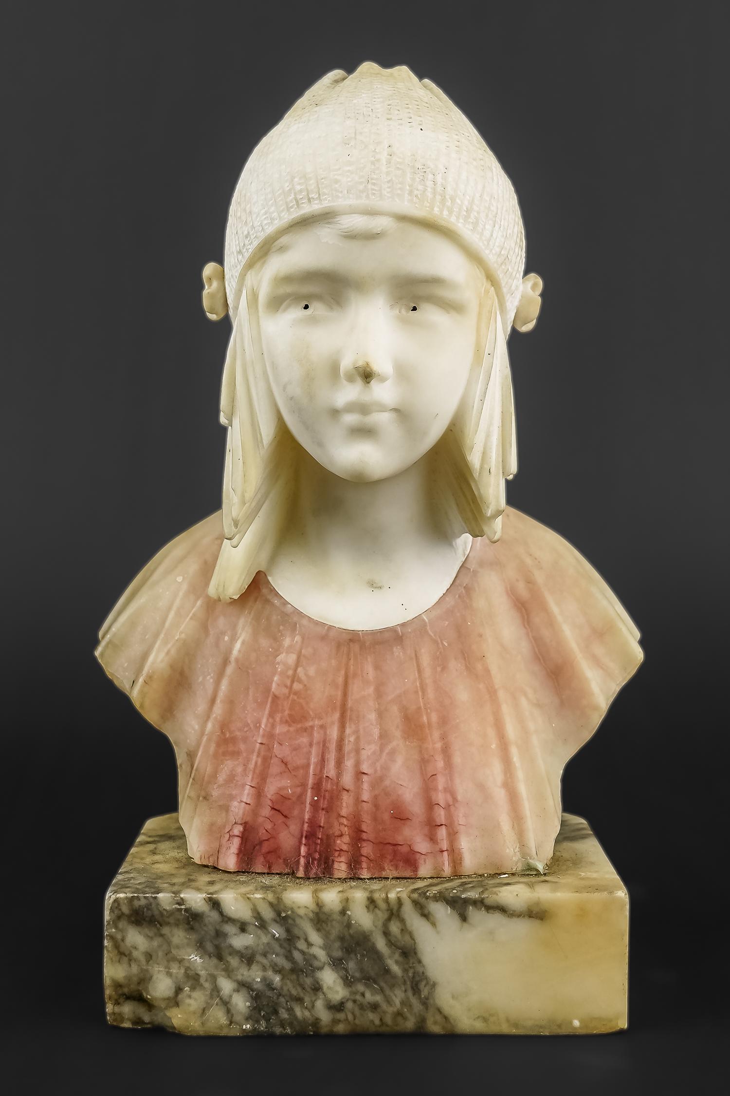 Art Deco Era Marble and Alabaster Bust (1 of 4)