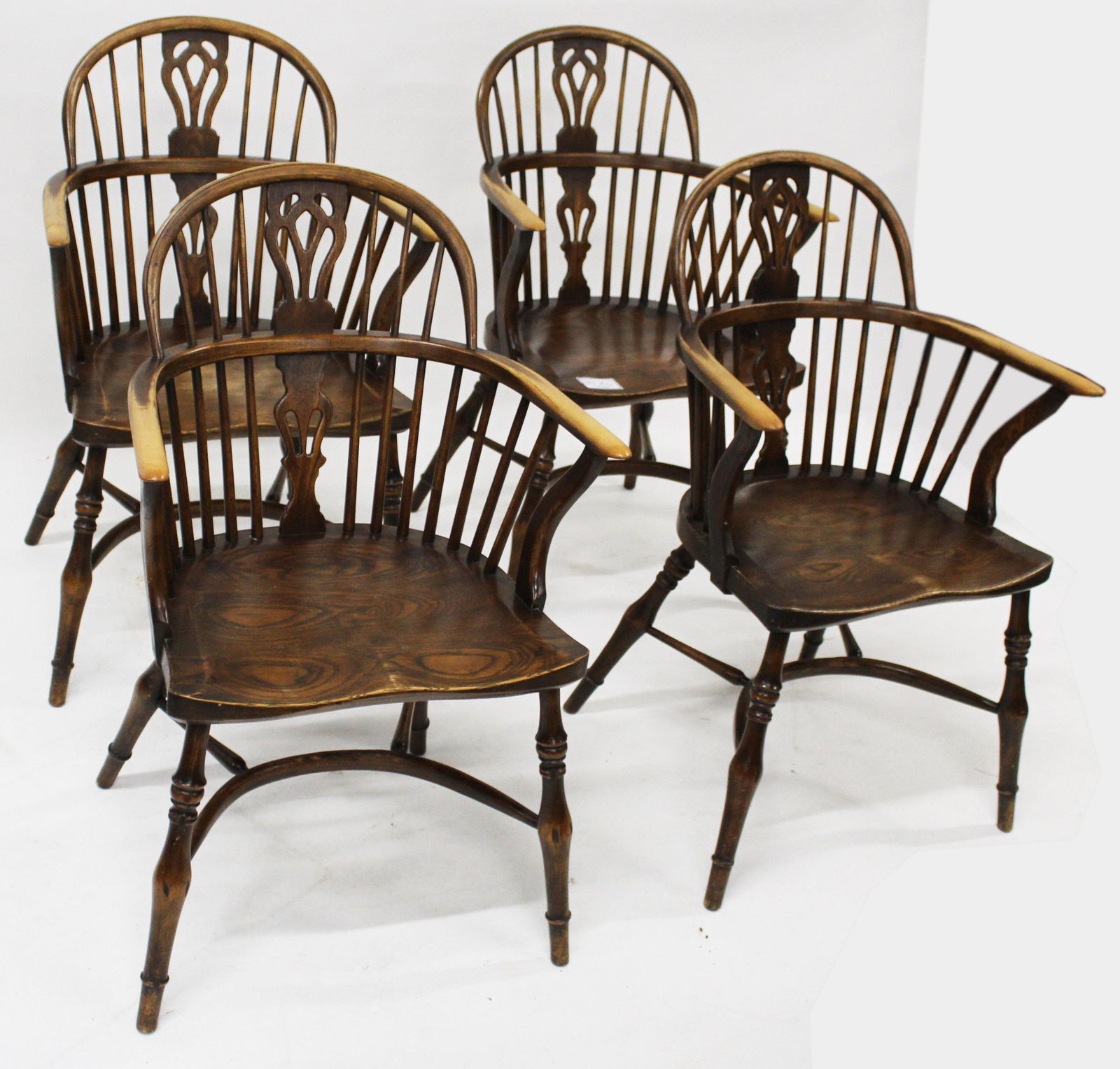 Four English Ash windsor style chairs (1 of 2)