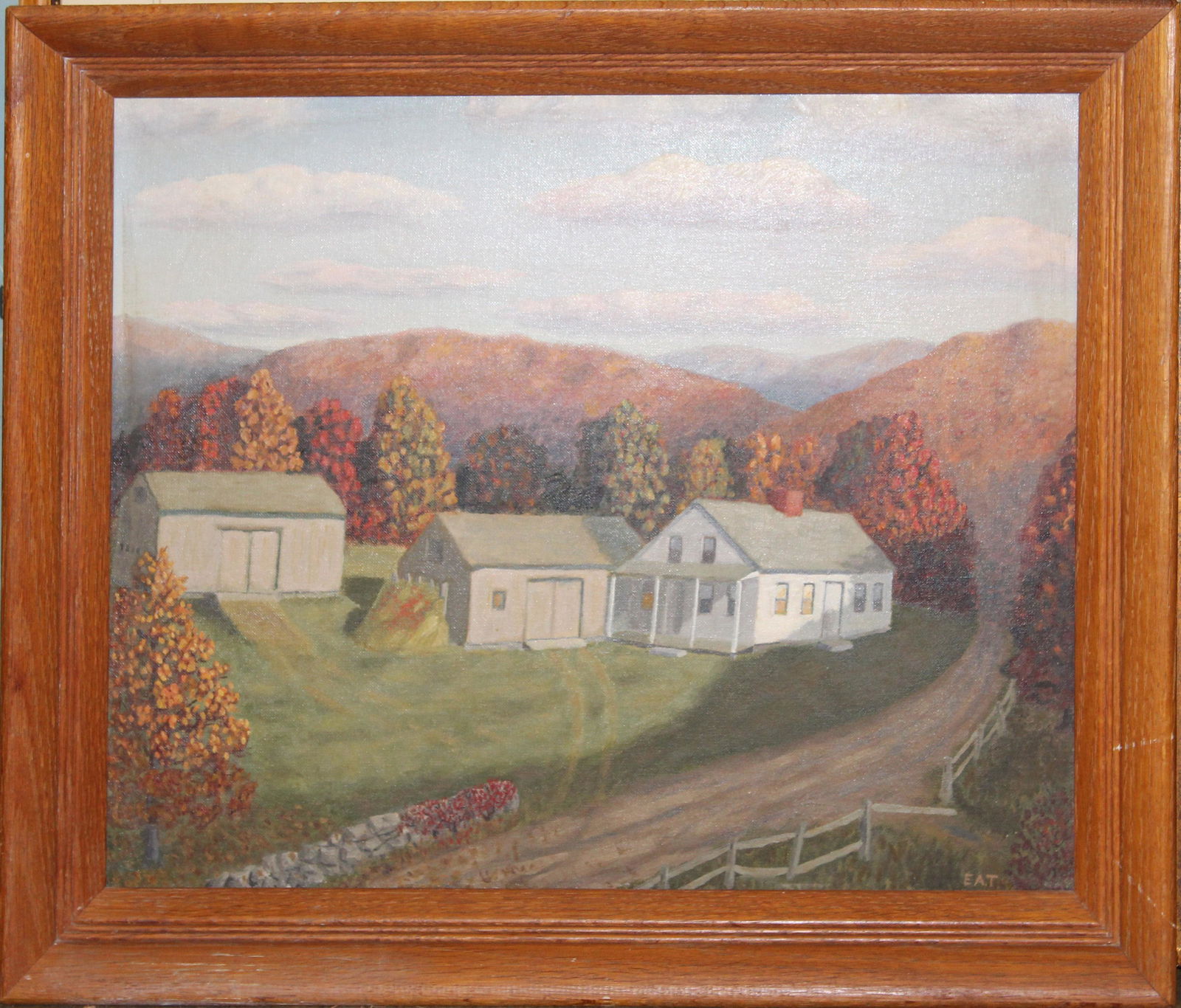 E A Teeson (VT 20th c ) Landscape (1 of 3)