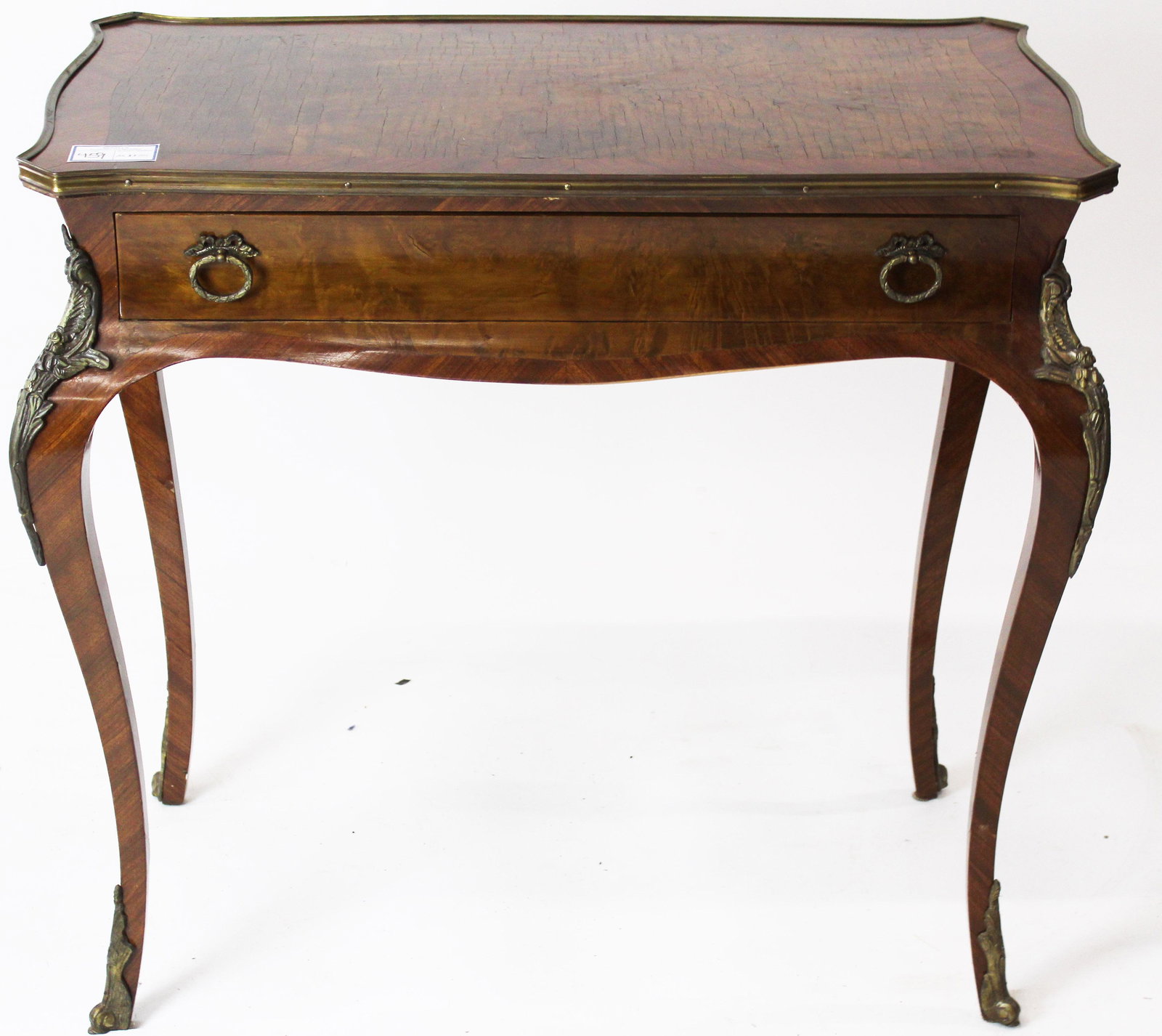 Louis XV Style Burl Inlaid Side Table (1 of 2)