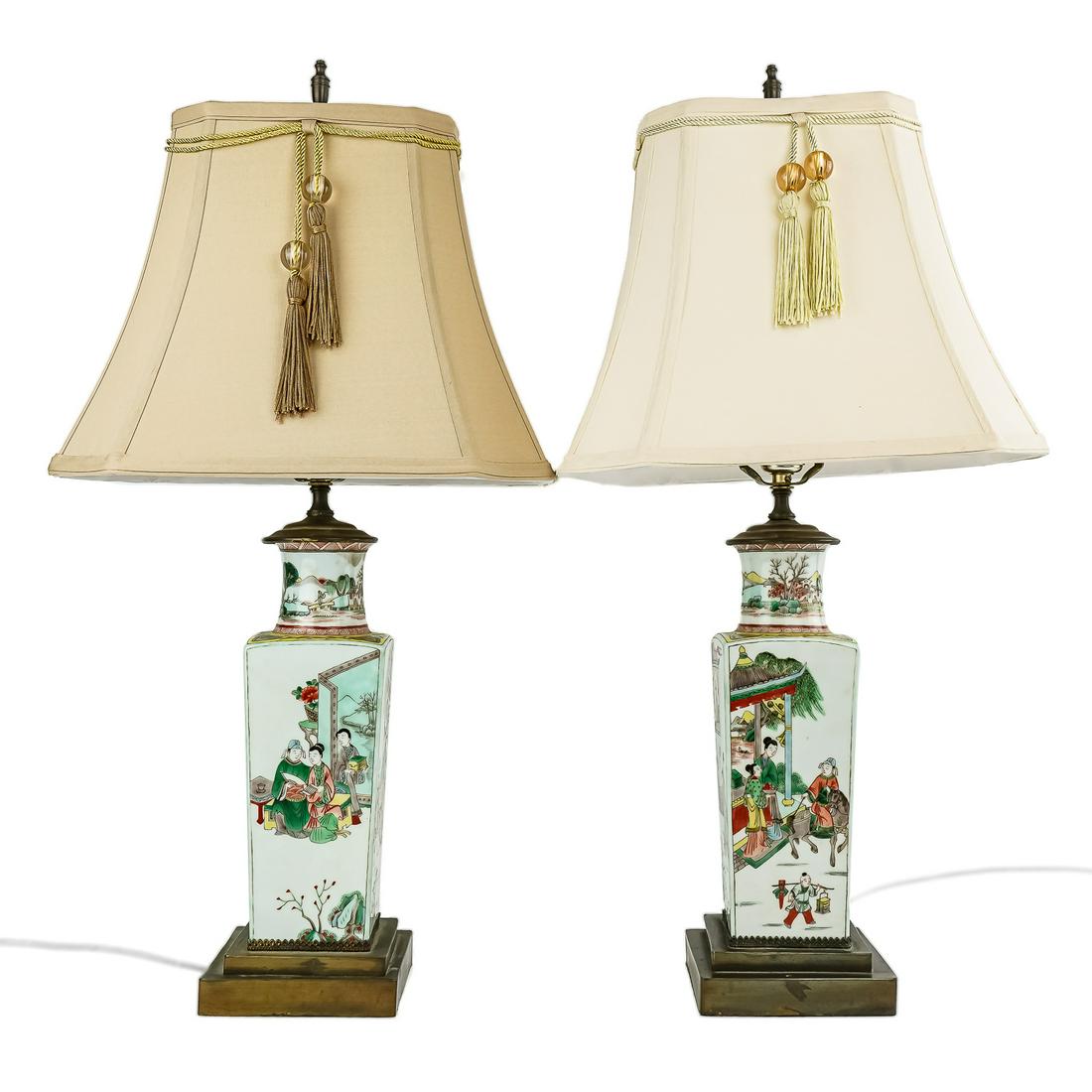 Two Rose Medallion Lamps (1 of 1)