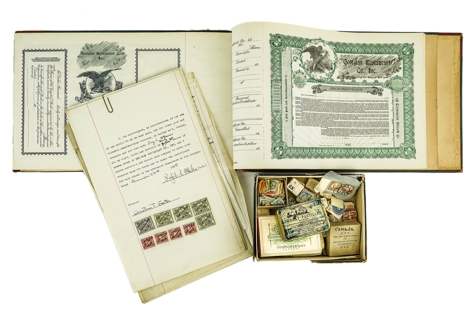 Stock Certicicate Book, Stamps (1 of 4)