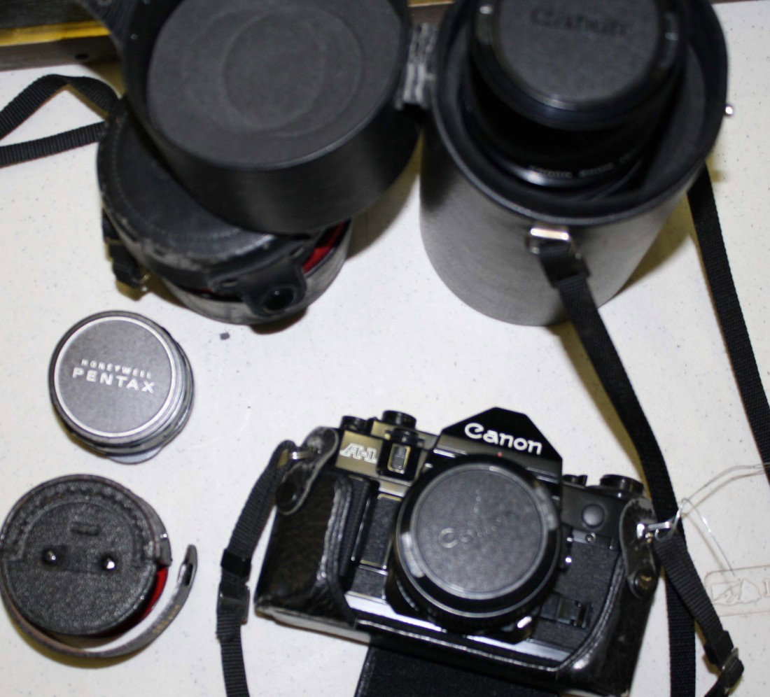 Canon A1 camera with Skylight 1b lens- zoom lens: Canon A1 camera with Skylight 1b lens- zoom lens