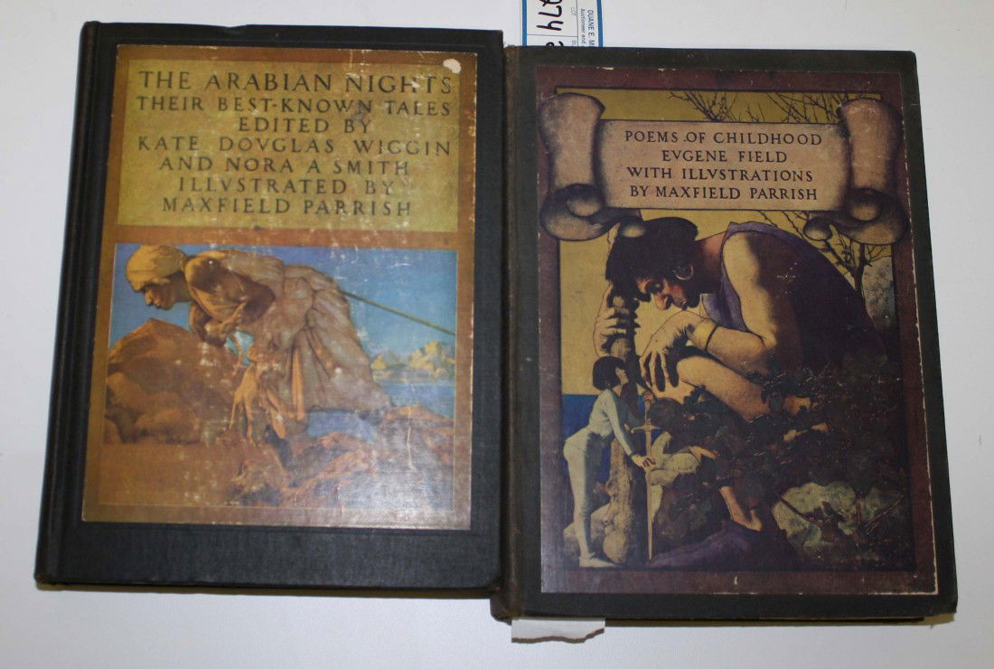 Maxfield Parrish illus- Poems of Childhood- The Ar: Maxfield Parrish illus- Poems of Childhood- The Arabian Nights- two volumes
