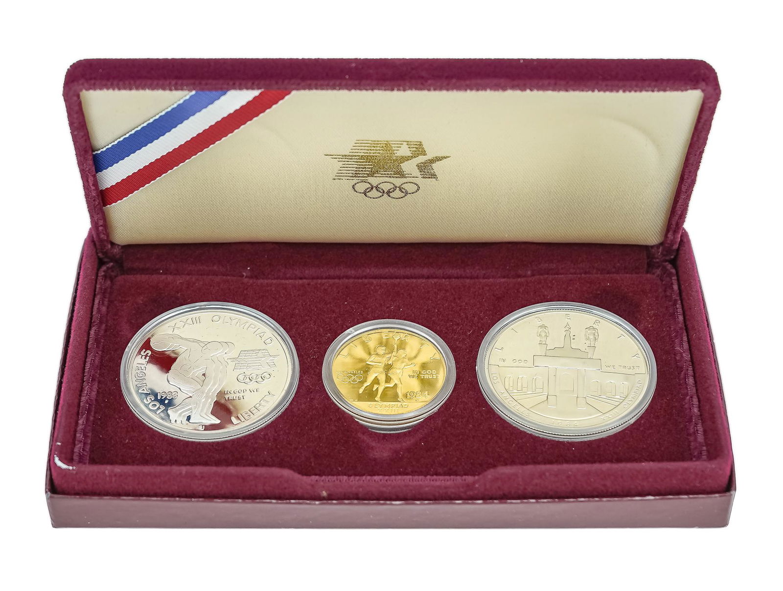 1984 US Olympics Silver and Gold Proof Set (1 of 4)