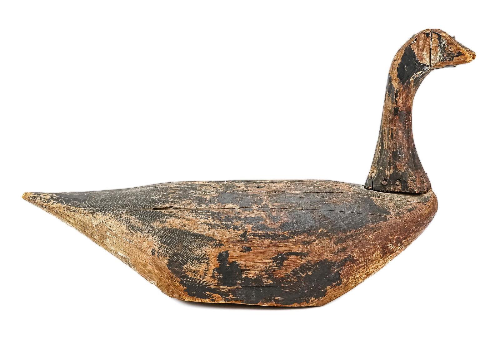Primitive Carved Wooden Goose Decoy (1 of 6)