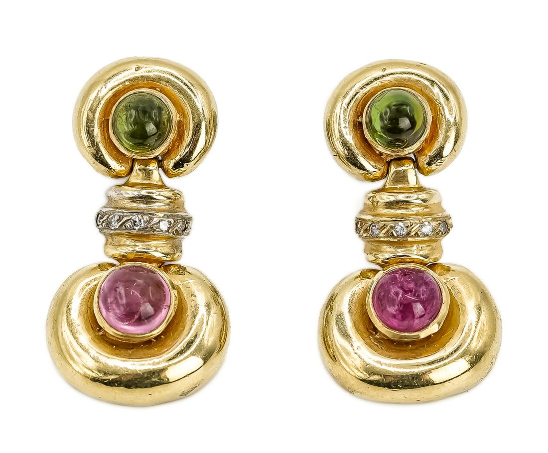 Tourmaline & Diamond Earrings (1 of 4)