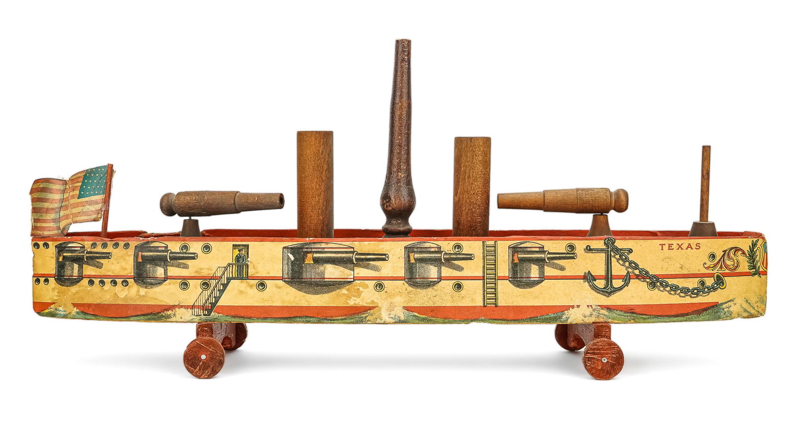 Ca 1910 Bliss Paper Litho Battleship (1 of 3)