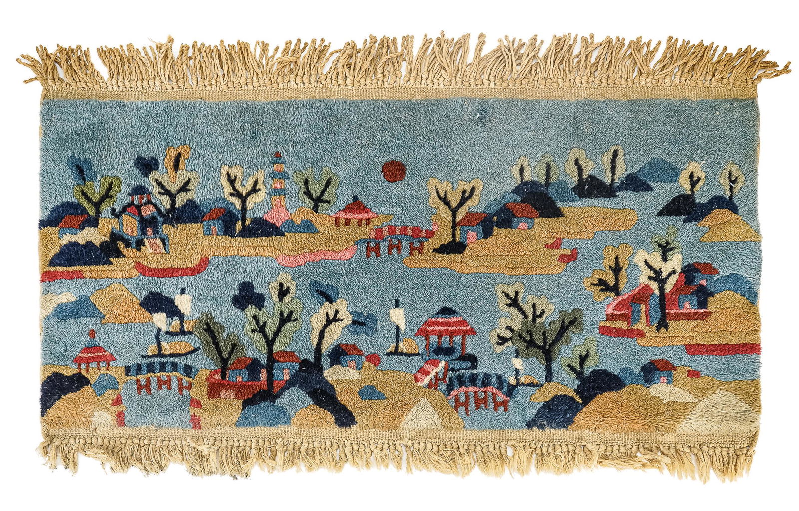 Mid 20th c Chinese Pictorial Area Rug (1 of 2)