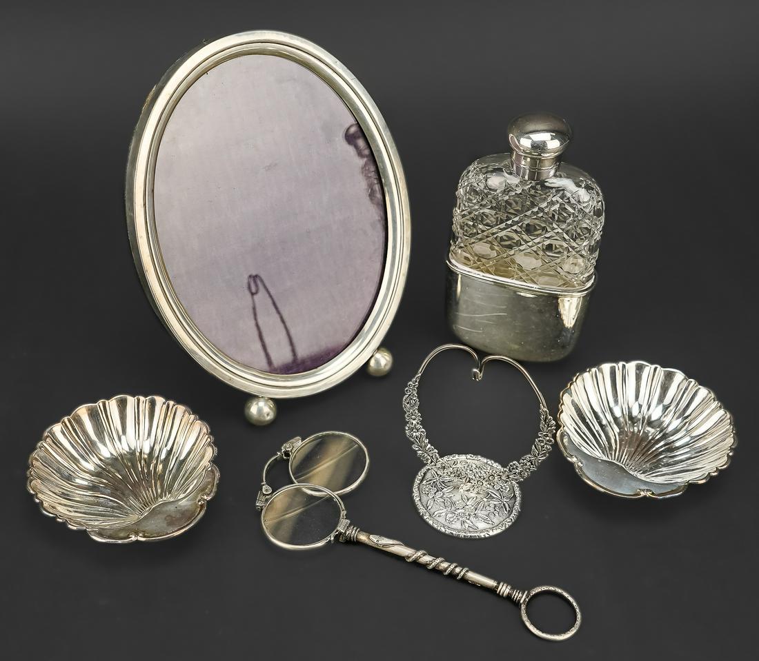 Decorative Silver Items Incl. Flask, Lorgnettes (1 of 2)