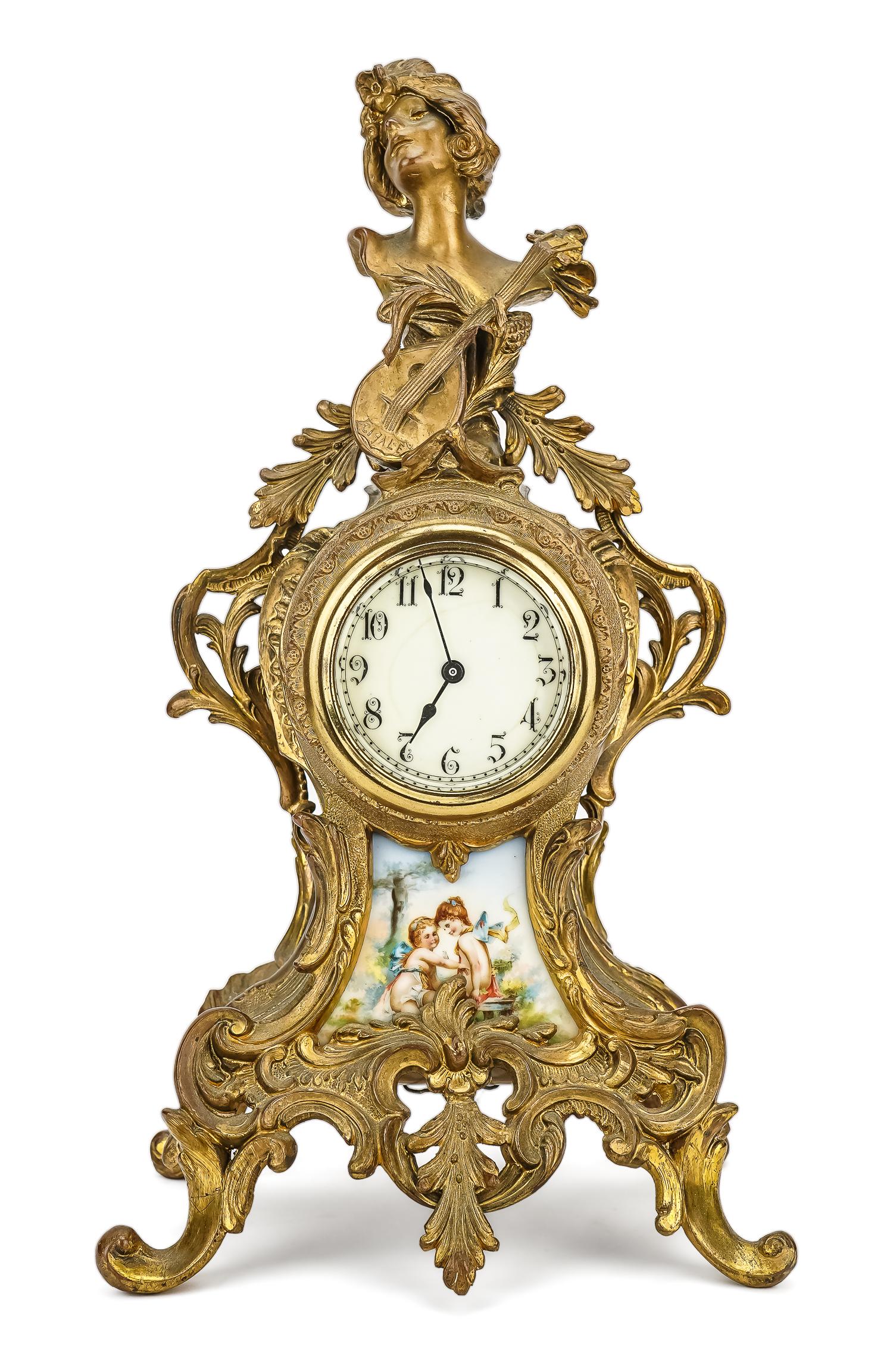 French Gilt Figural Girandole Clock (1 of 3)