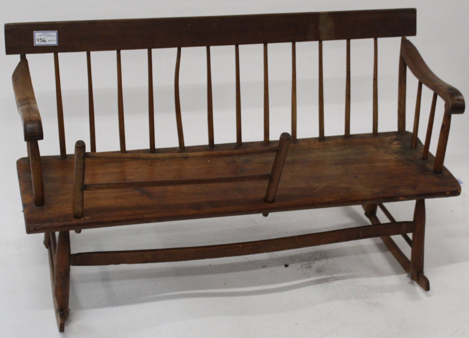 19th c Mammy's Bench: 19th c country refinished mammy's bench. 48" long, good condition, refinished.