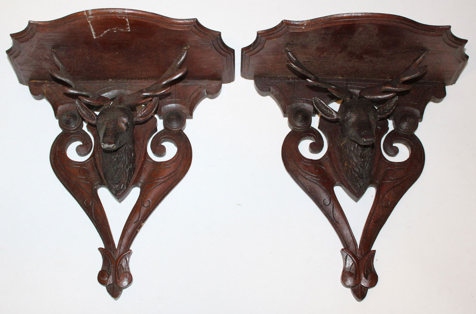 Pair of Late 19th c Stag Brackets (1 of 2)