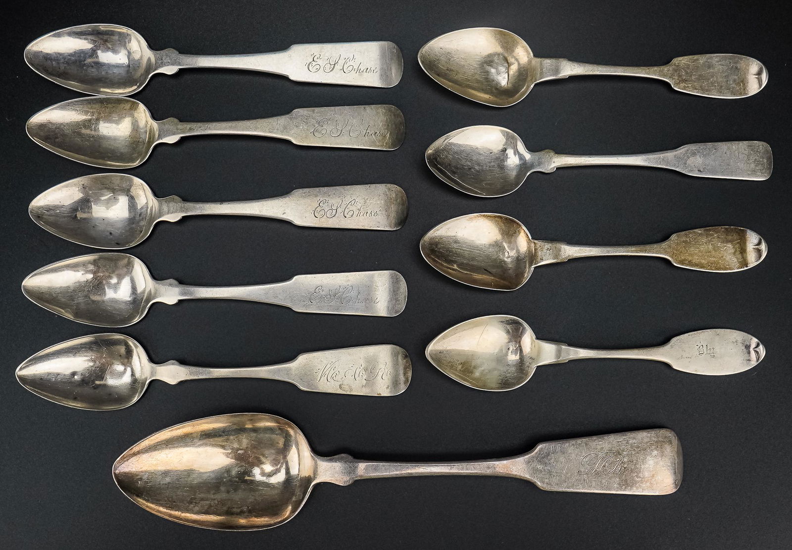 10 Coin Silver Teaspoons and Tablespoon (1 of 2)