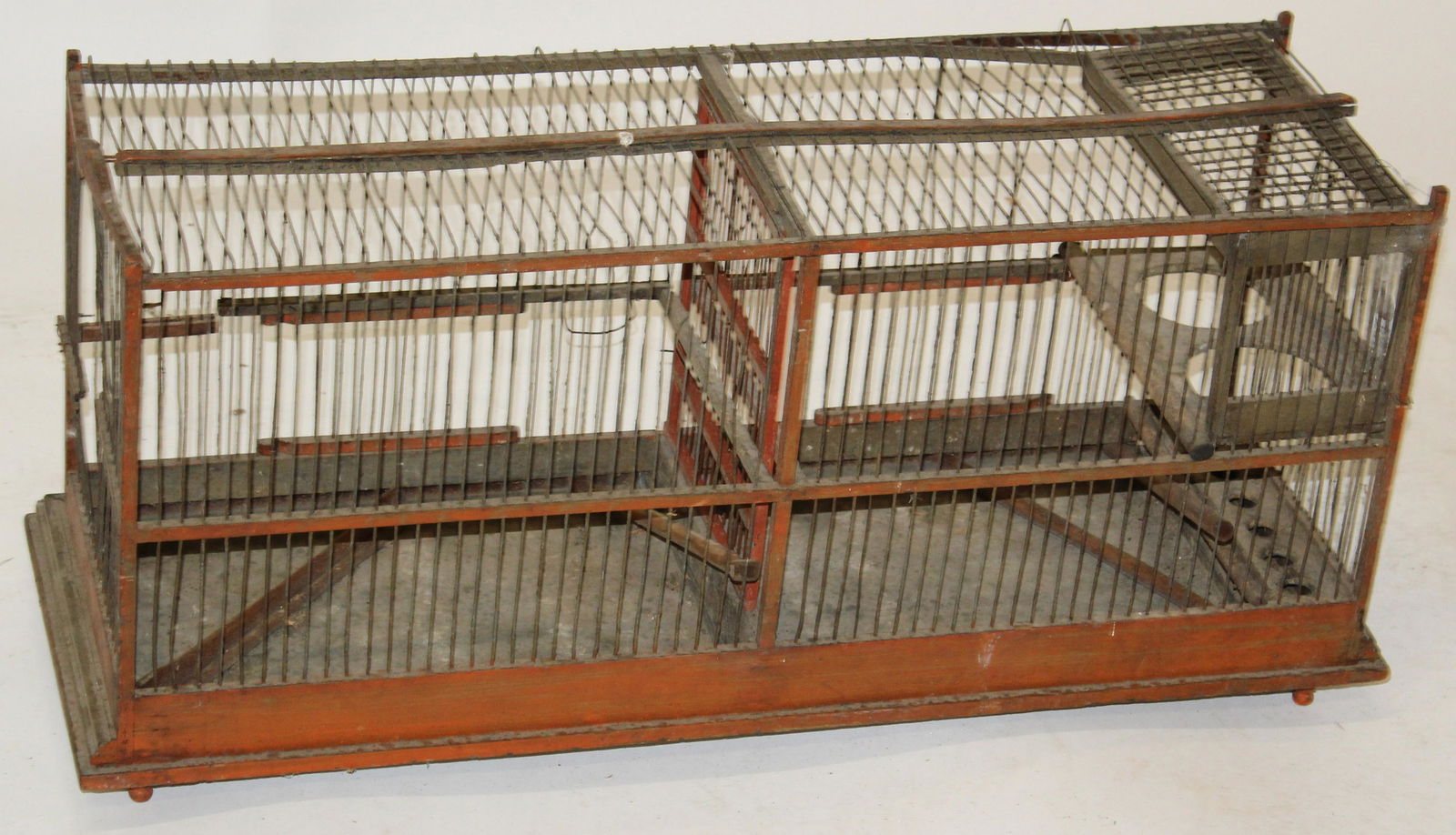 Late 19th c Wood and Wire Birdcage (1 of 3)