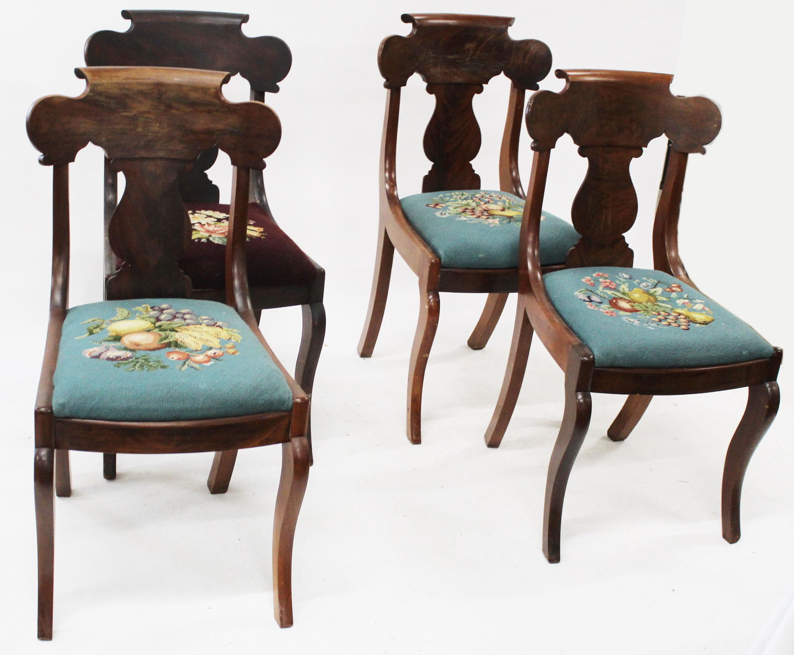 Set of 4 Empire Mahogany Side Chairs (1 of 1)