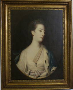 Spandrel of Lady Montgomery by Sir Joshua Reynolds: Spandrel of Lady Montgomery by Sir Joshua Reynolds 29 x 24 inch o/c – Sold Sothebys London June 7 2006 L06120-Important British Pictures- Phillip Mould fine Arts-Collection of F.Dent Esq. London Sot