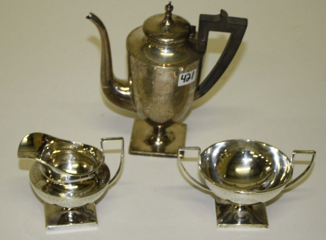Theodore Starr sterling three piece chocolate set : Theodore Starr sterling three piece chocolate set 17 troy oz