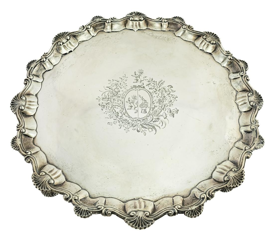 1770 Ebenezer Coker London Sterling Salver (1 of 4)