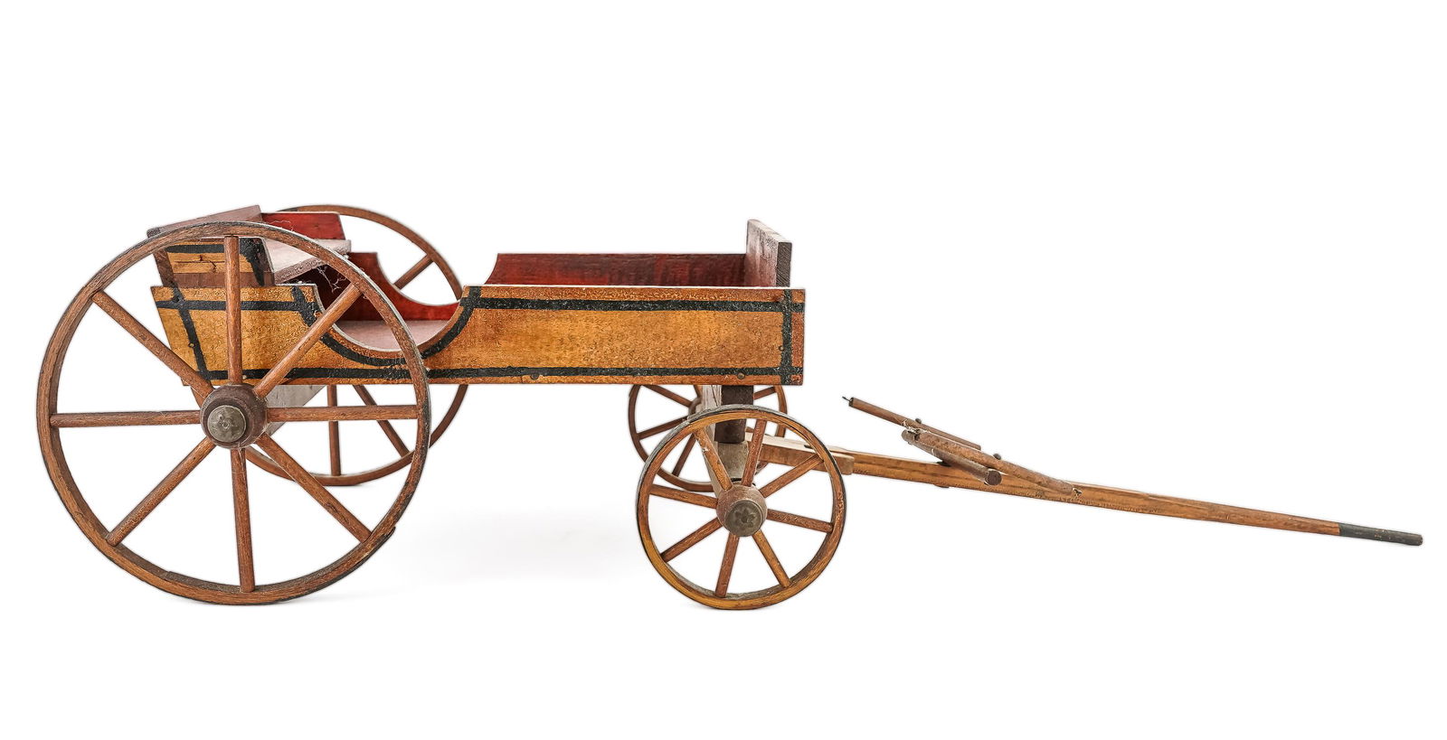Late 19th c Wooden Toy Wagon (1 of 5)