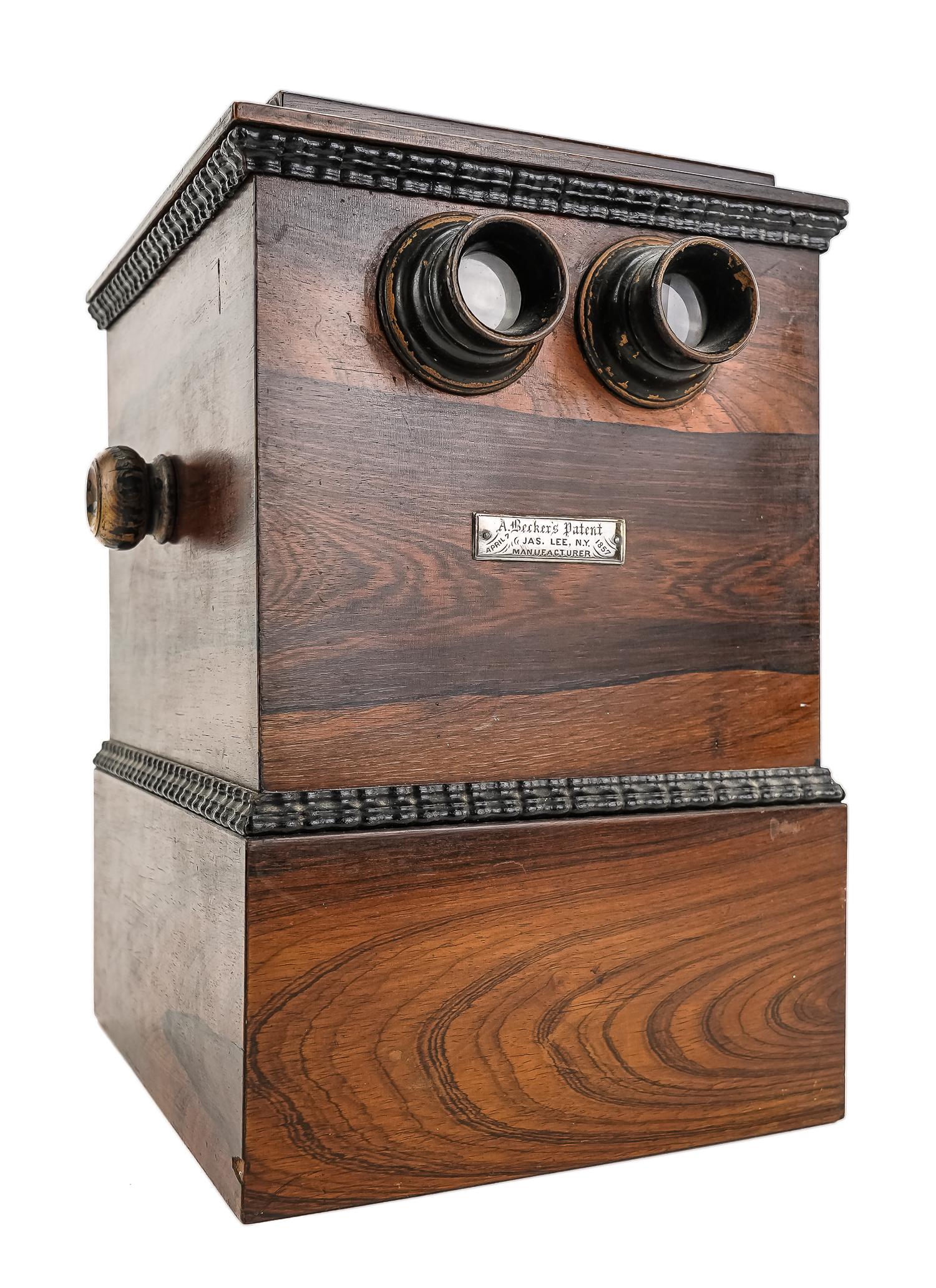 circa 1857 Becker's Patent Rosewood Stereoviewer (1 of 10)