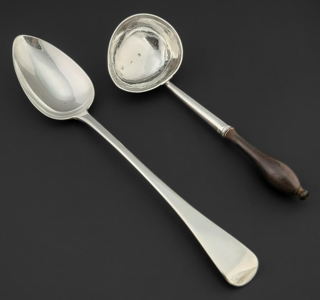 1808 London Sterling Stuffing Spoon , 18th c. Ladle (1 of 4)