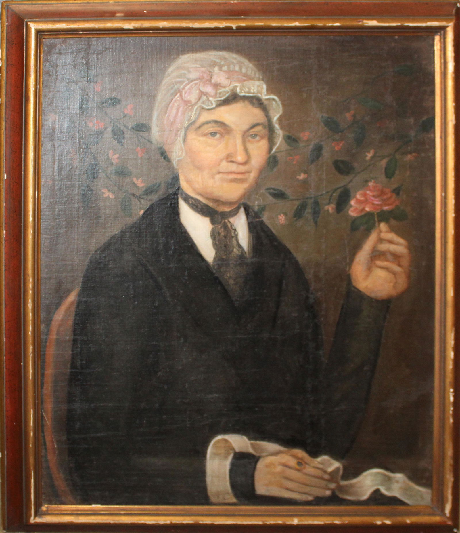 19th c American School Portrait of an older lady (1 of 2)