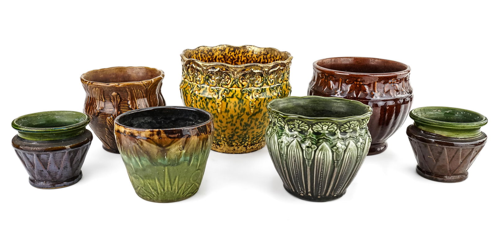 Collection 7 Majolica Art Pottery Planters (1 of 2)