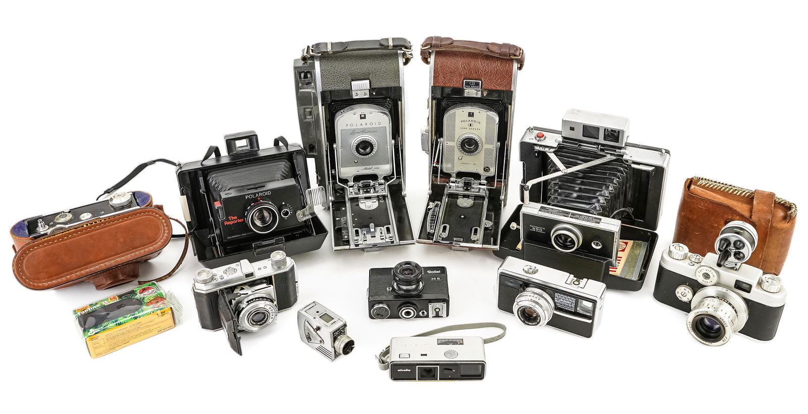 Group of Mid 20th c Cameras including Argus and Polaroid (1 of 5)