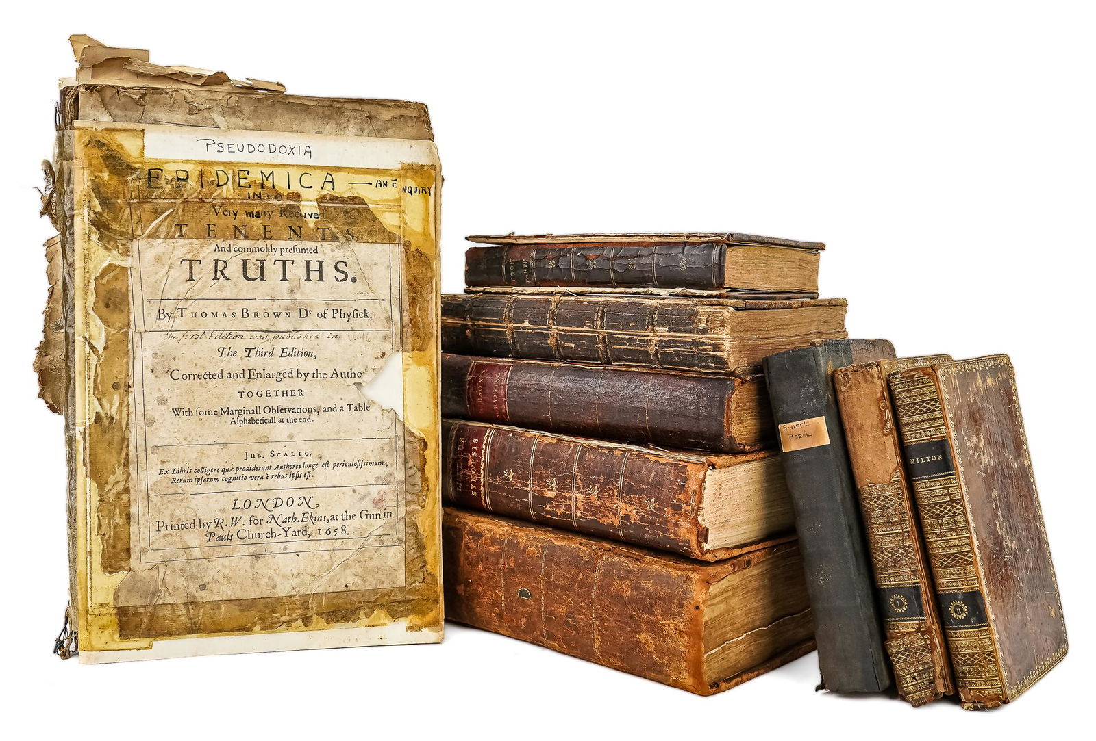 Early Leather Bound Books and Imprints (1 of 2)