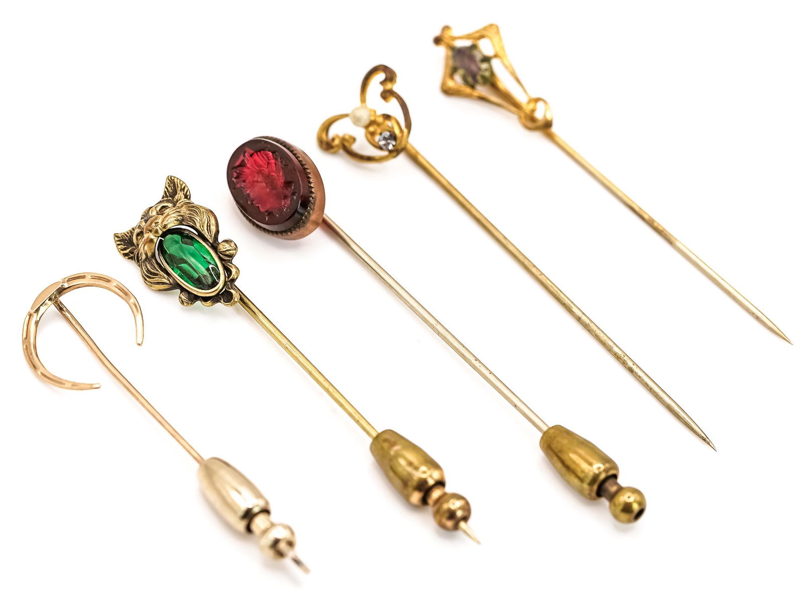 Group of 5 Victorian Stick Pins (1 of 4)