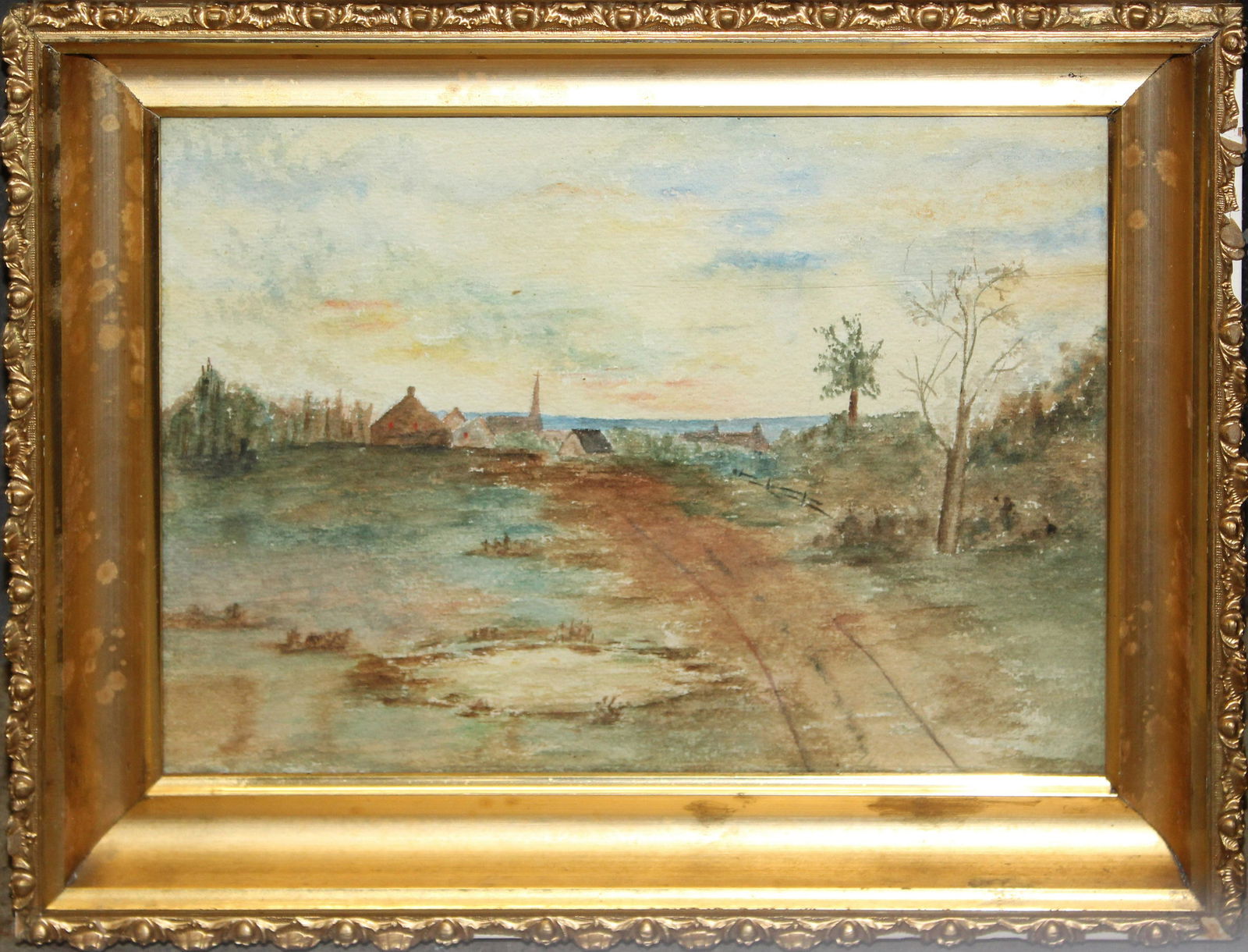 19th c Watercolor Landscape (1 of 2)