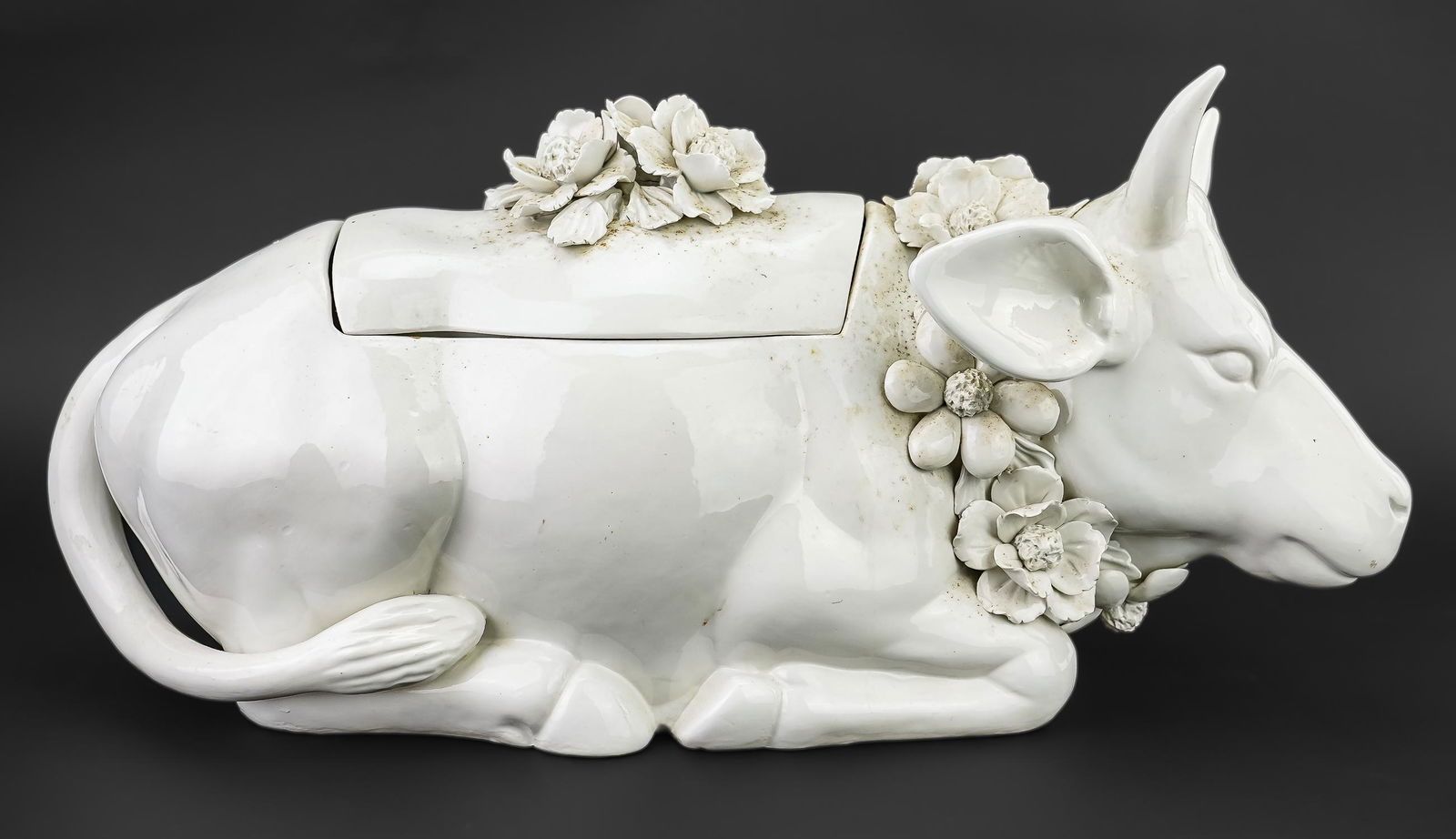 Italian Mid Century Ceramic Cow Soup Tureen (1 of 3)