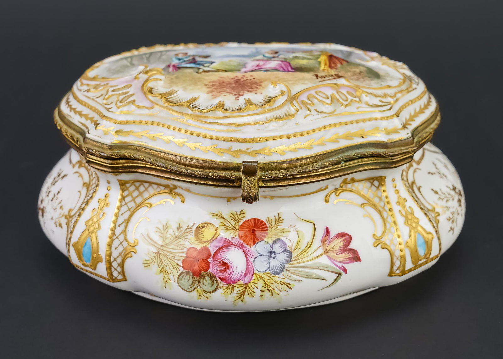 19th c. Continental Porcelain Dresser Box (1 of 7)