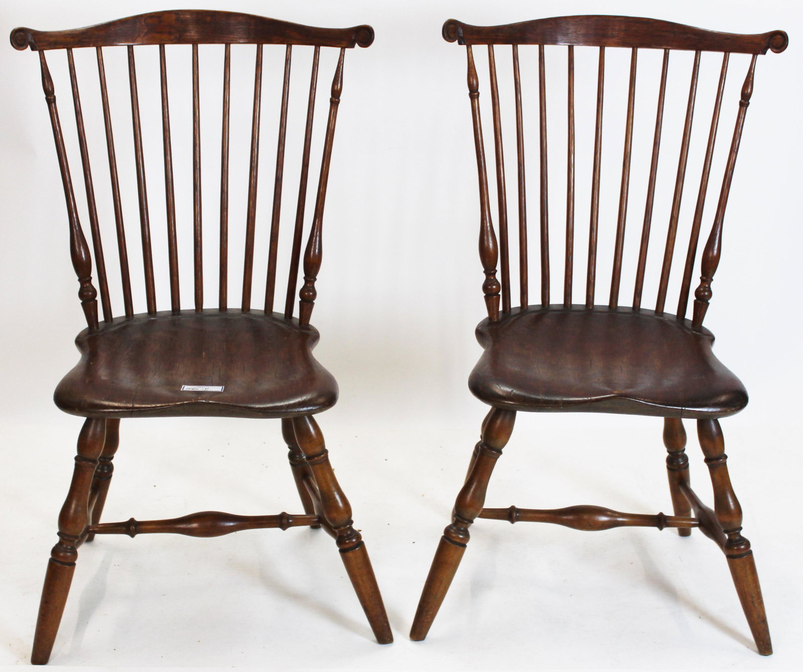 Pair of Signed 18th c Fan back Windsor (1 of 4)