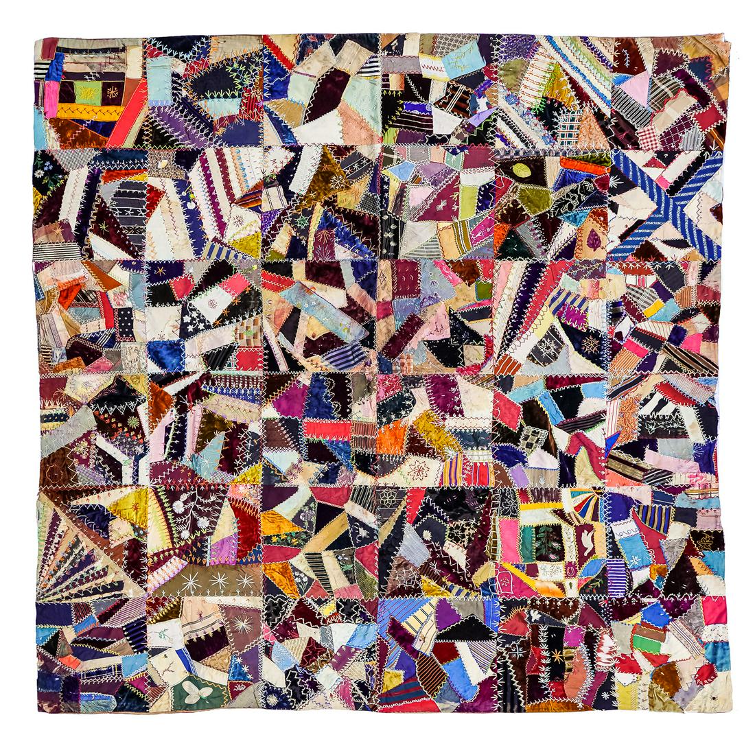Late 19th c Victorian Crazy Quilt (1 of 6)
