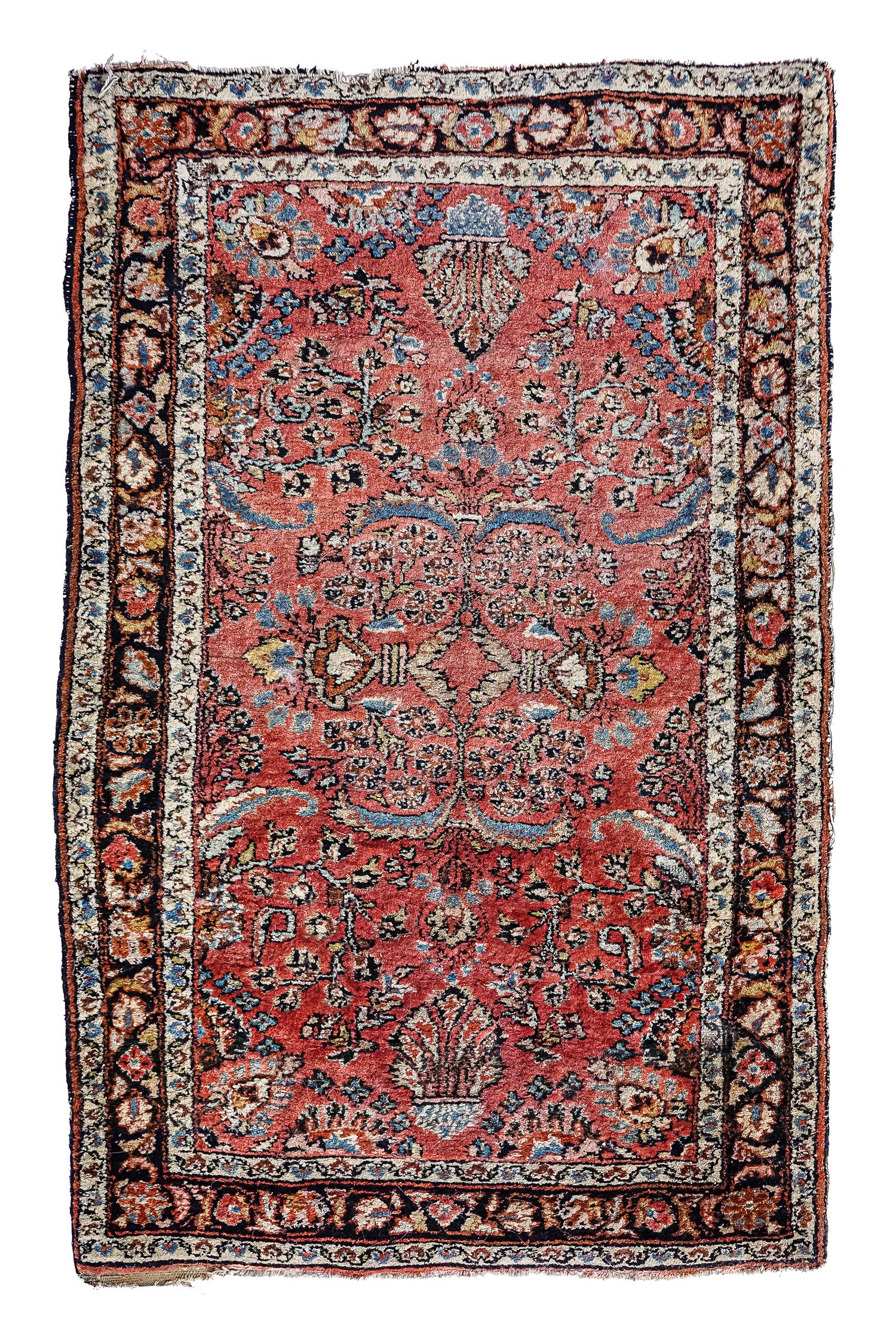Mid 20th c Persian Hamadan Area Rug (1 of 2)