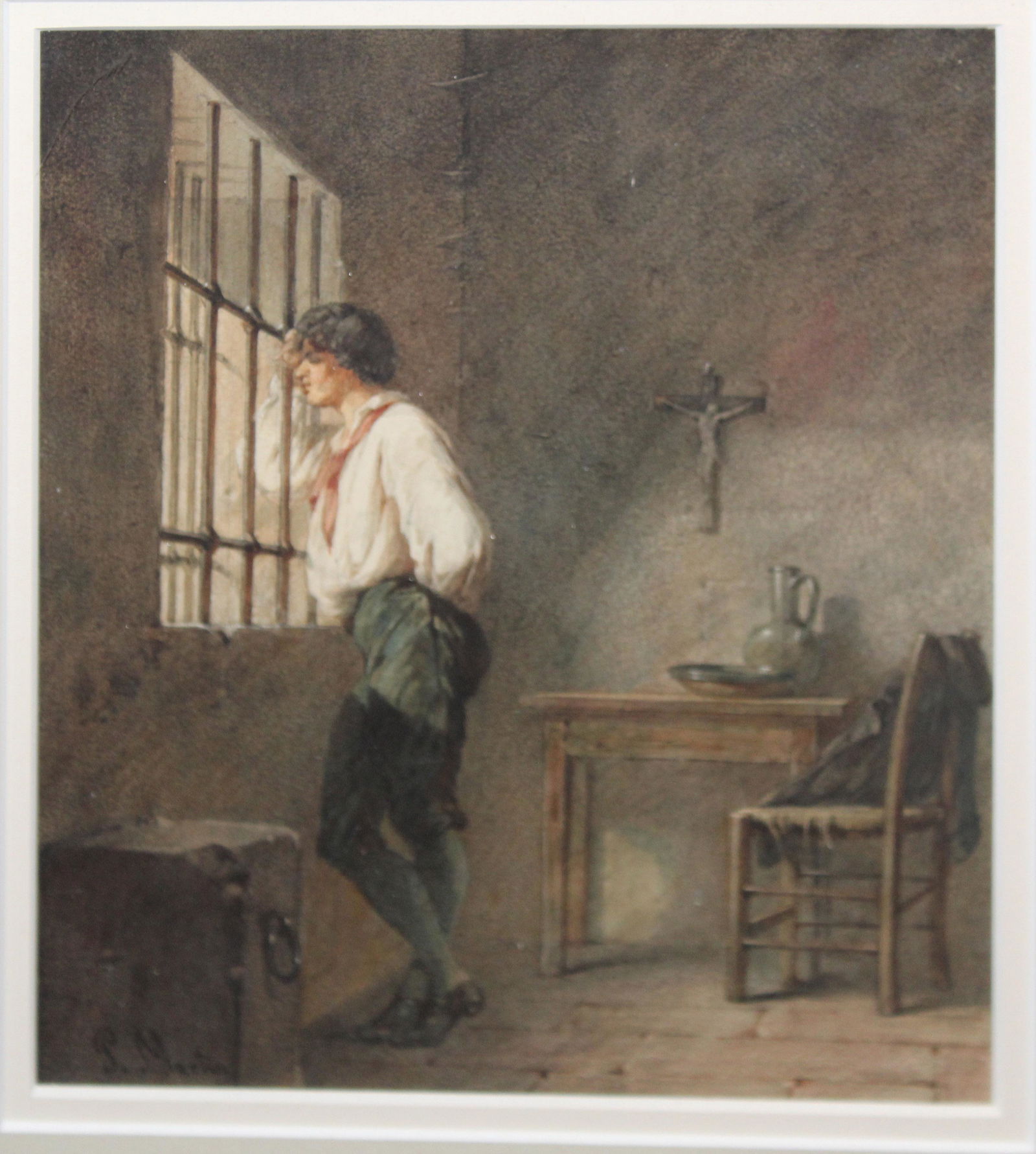 Paul Martin (Fr 1830-1903) Le Prisonnier (1 of 3)