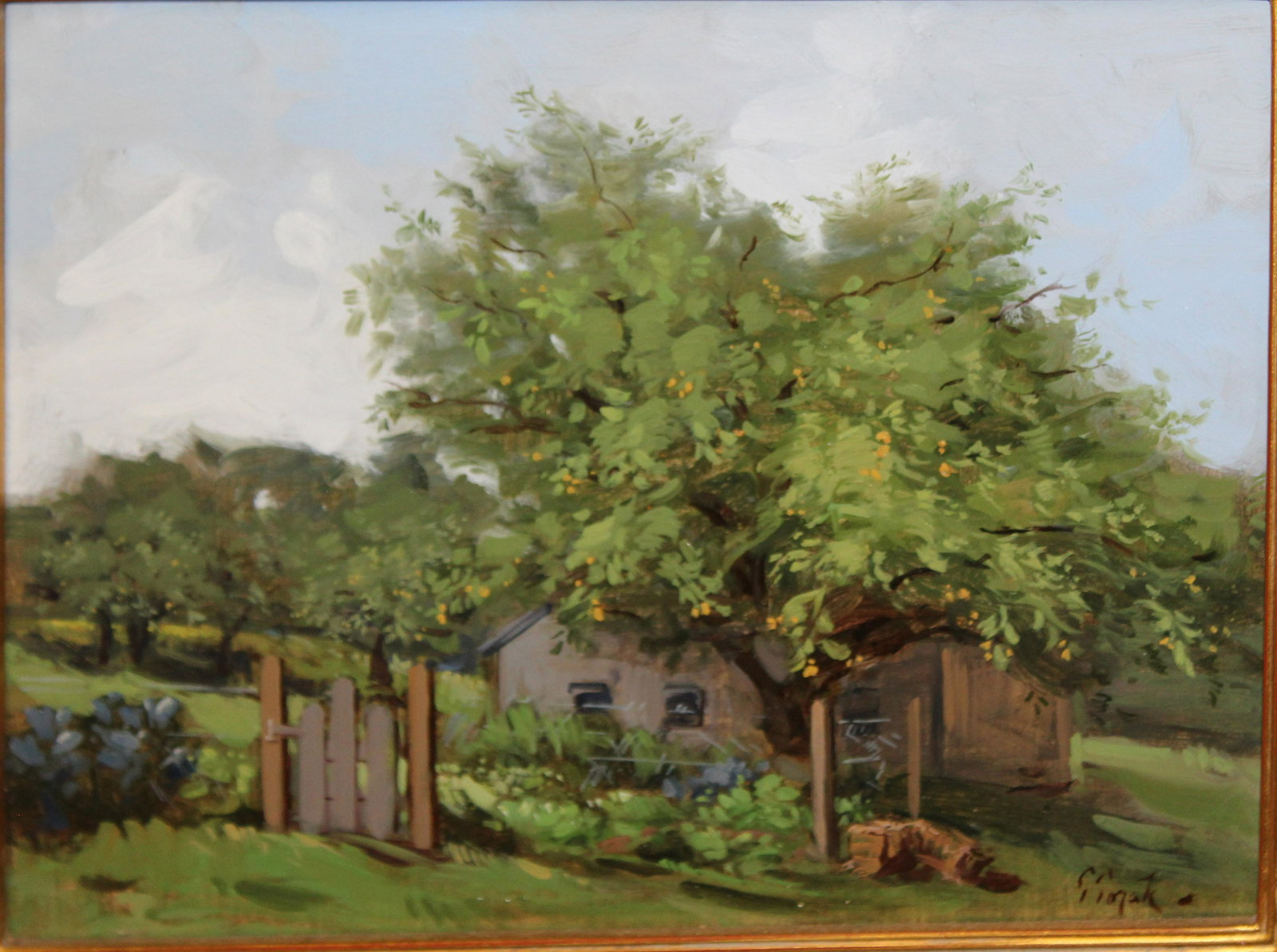 Thomas Torak (AM 20th C ) In the Garden (1 of 3)