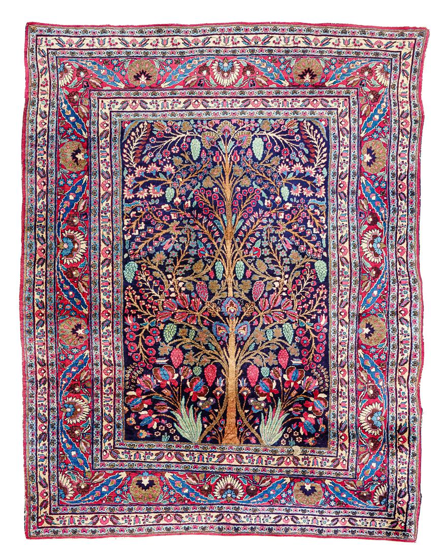 Early 20th c Persian Tree of Life Carpet (1 of 3)