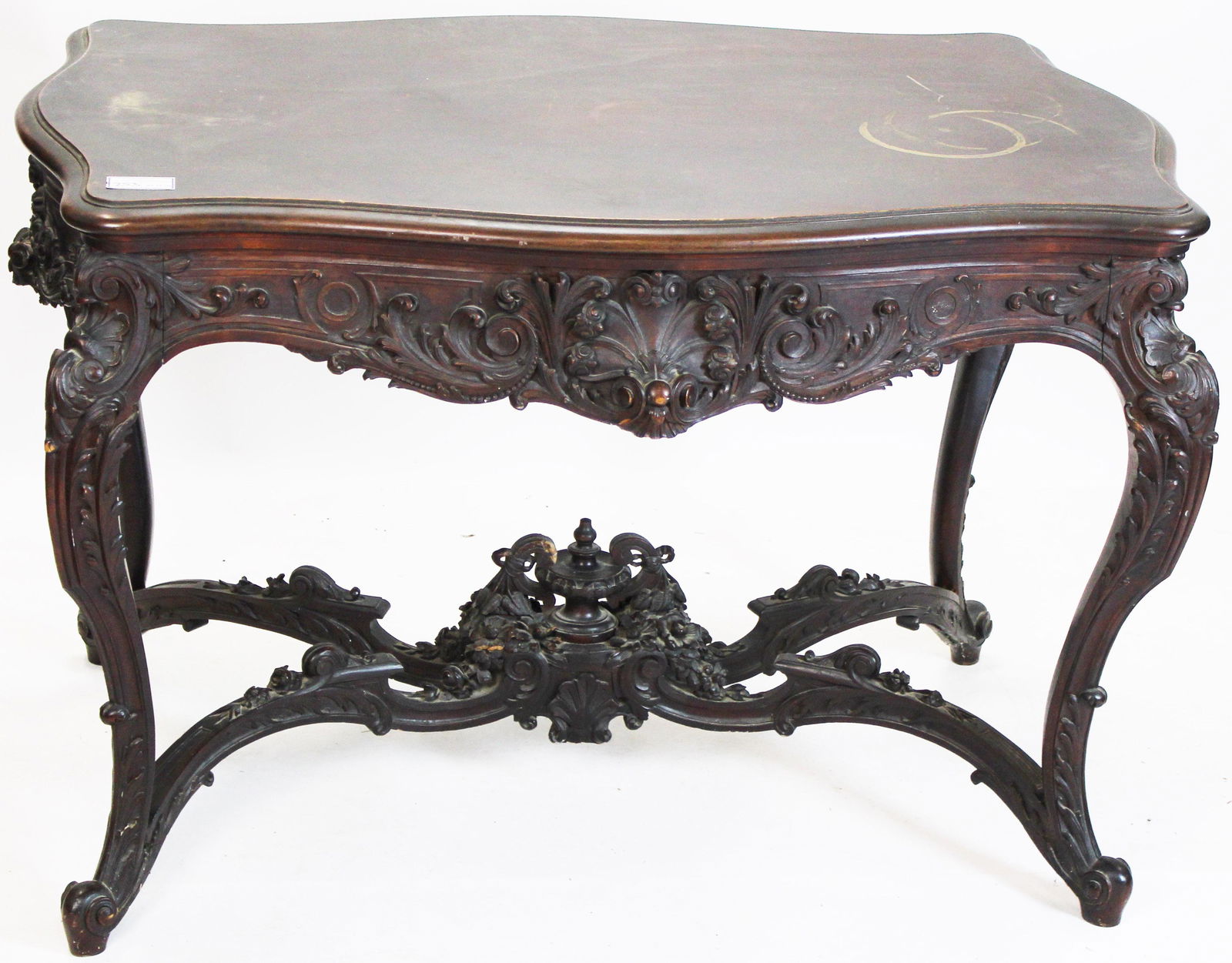 Rococo Mahogany Center Table (1 of 5)
