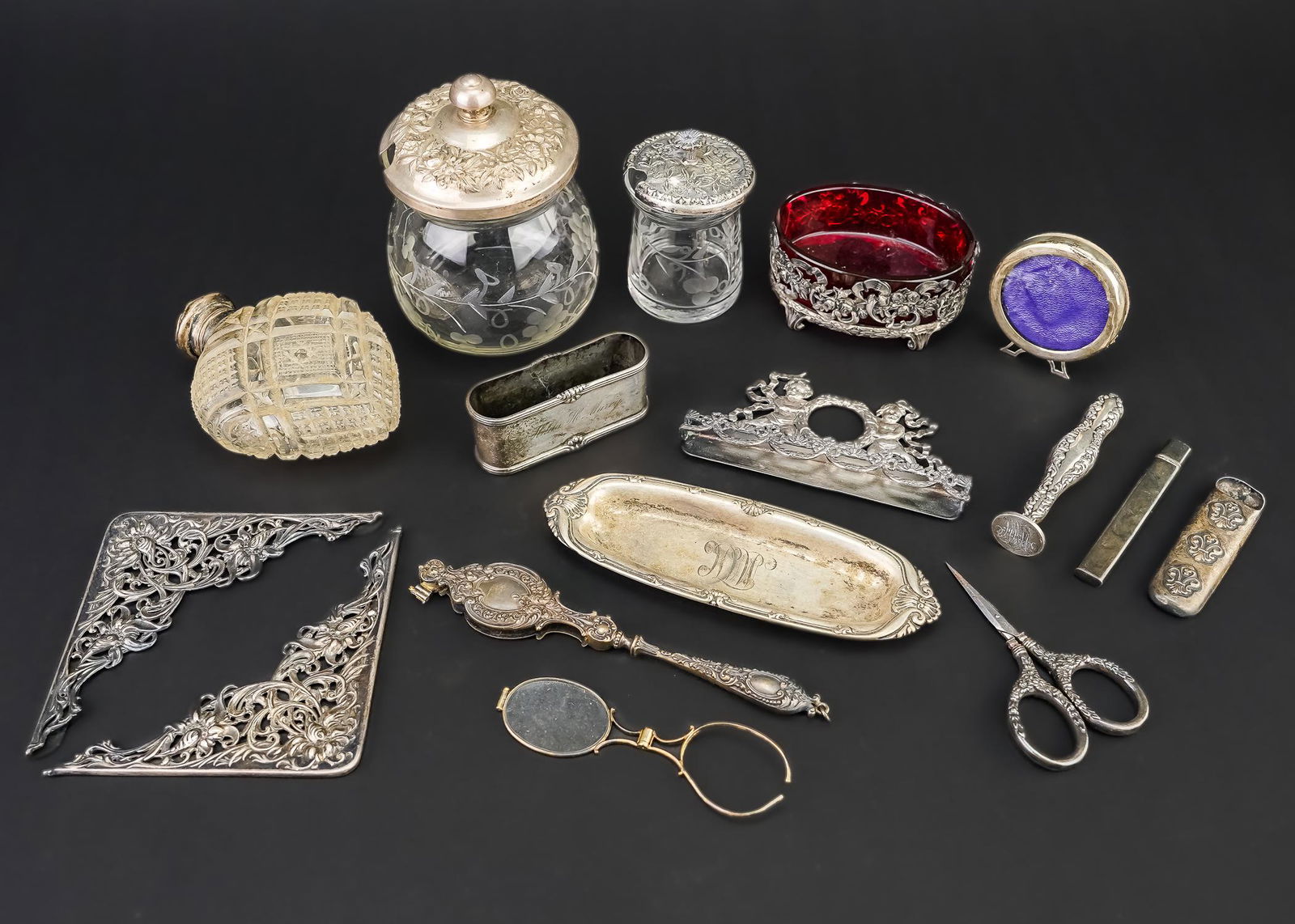 Collection of Victorian Sterling Decorative Articles (1 of 1)