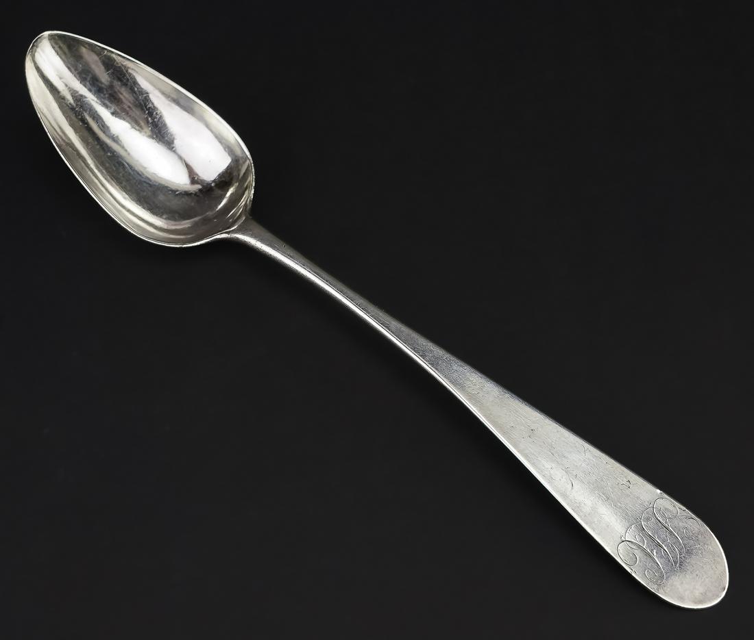 18th c. Lownes Philadelphia Bird Back Silver Spoon (1 of 4)