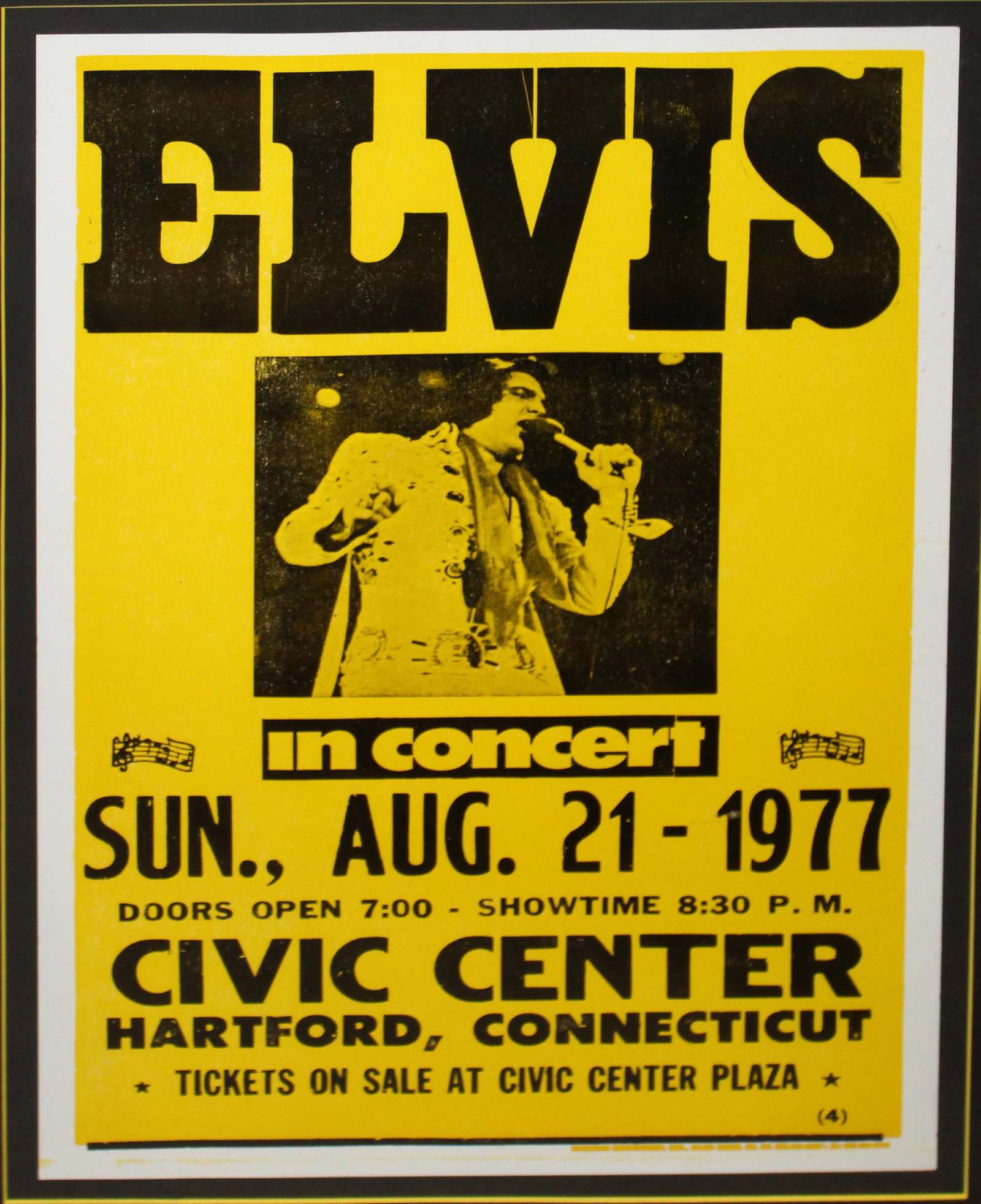 Framed 1977 Elvis Show Poster (1 of 4)