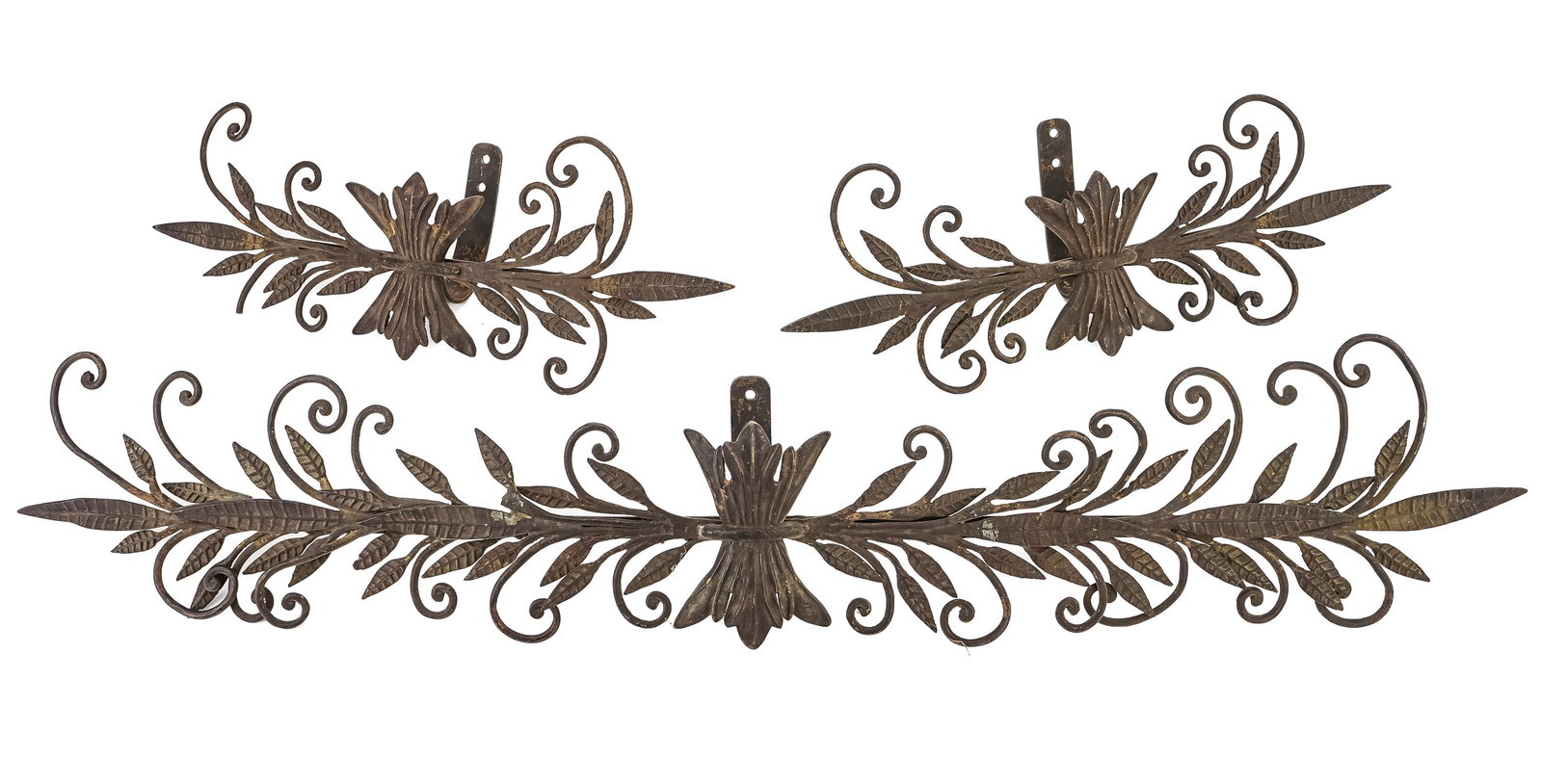 Early 20th c Bronze Valance & Curtain Set (1 of 3)