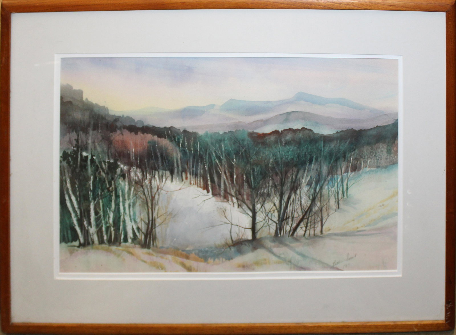 Barbara Small watercolor of Mt. Mansfield (1 of 3)