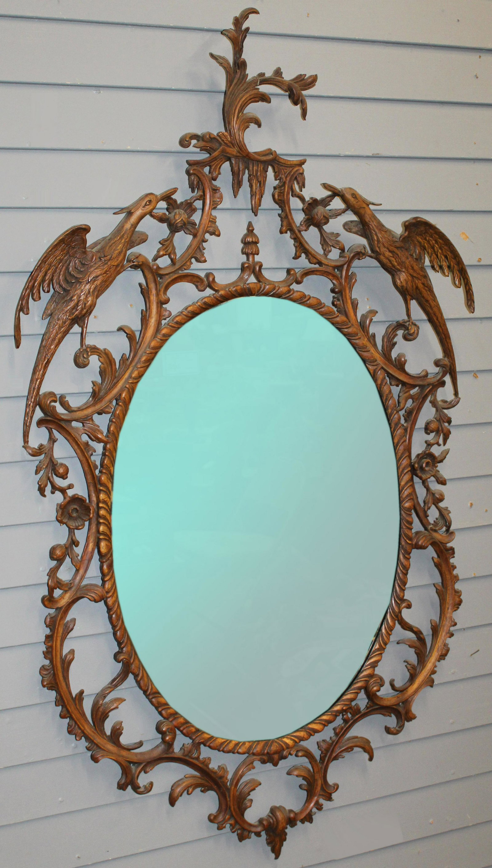 19th c Rococo Revival Phoenix Mirror (1 of 2)
